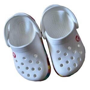 Crocs Kids Crocband Chevron Beaded Clog‎ Size C 6 White